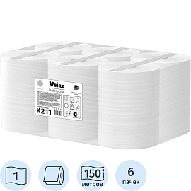 Полотенца бумажные Veiro Professional 1сл 150м 6рул/уп K211_УГМК