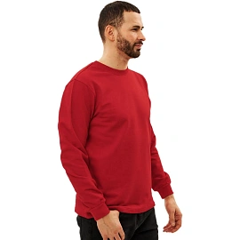 Толстовка 100% хб (240г) без капюшона, цв.красный, размер XL