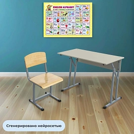 Стул ученический MET_Комус Мебель 7р.г.серый НОВ