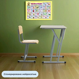 Стул ученический MET_Комус Мебель 3-5р.г.серый НОВ