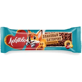 Батончик злаковый Любятово шоколадный с витаминами и железом, 25гx24шт/уп