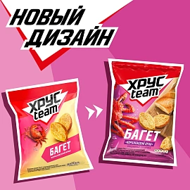 Сухарики Хрустим Крекер багет королевский краб (24 штуки по 60 г)