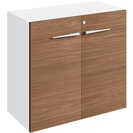 Шкаф Linkor низкий орех линк/бел 147H201