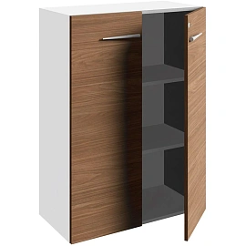 Шкаф Linkor средний орех линк/бел 147H202