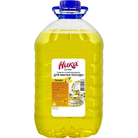 Средство для мытья посуды 5 л, НИКА "Супер", лимон, концентрат, ПЭТ