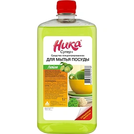 Средство для мытья посуды 1 л, НИКА "Супер Плюс", лайм, концентрат