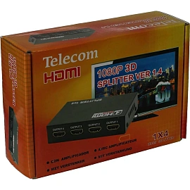 Разветвитель HDMI 1=>4 , каскадируемый , 1.4v+3D Telecom <TTS5020