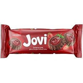 Кекс JOVI Krember с клубничным желе в глазури, 180г