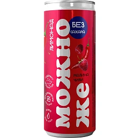 Лимонад газированный Можно Же малина-чили 0.33 л Россия