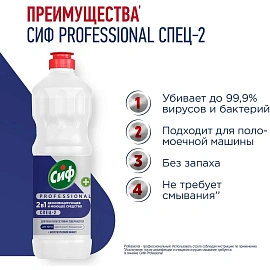 Моющее средство дезинфицирующее концентрированное Сиф Professional 1л