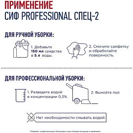 Моющее средство дезинфицирующее концентрированное Сиф Professional 1л