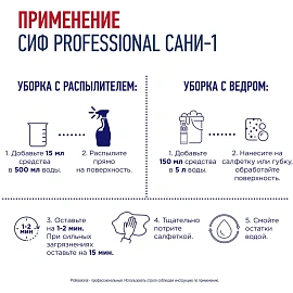 Моющее средство кислотное Сиф Professional против ржавчины концентрат 1л