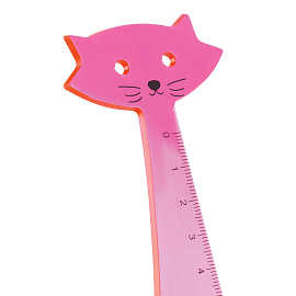 Линейка 15см Мульти-Пульти "Кошка", пластиковая, прозрачная, розовая европодвес фото Линейка 15см Мульти-Пульти "Кошка", пластиковая, прозрачная, розовая европодвес