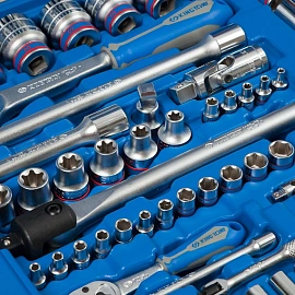 Набор инструментов 153 пр, универс,+ фонарь налоб. KING TONY P7553MR03