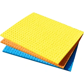 Салфетки ЦЕЛЛЮЛОЗНЫЕ (губчатые), 15,5х17,5 см, КОМПЛЕКТ 3 шт., СУПЕР впитываемость, YORK, 24010