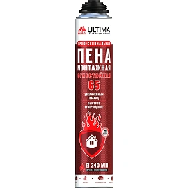 Пена монтажная профессиональная ULTIMA PRO 65 огнестойкая 850 мл
