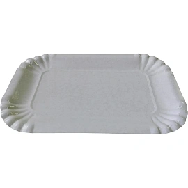 Тарелка одноразовая прямоуг. 13х20см, белая 1500шт/кор