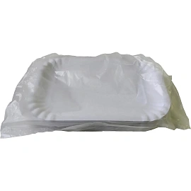 Тарелка одноразовая прямоуг. 13х20см, белая с ламинацией 1500шт/кор