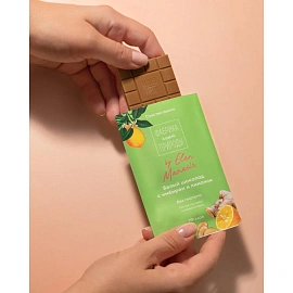 Шоколад Фабрика нашей природы белый с имбирем и лимоном, 20гx6шт/уп