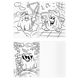 Раскраска А4, 8 стр., ТРИ СОВЫ "Вкусная раскраска