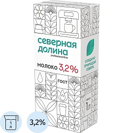 Молоко Северная Долина (Prof) ультрапастериз 3,2% 1л