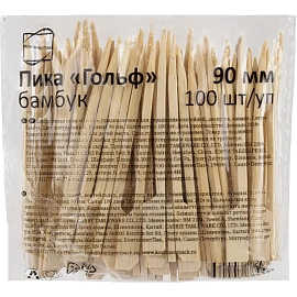 Пики для канапе бамбуковые ГОЛЬФ 18 см, 100 шт., КП, 135644