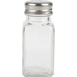 Солонка/перечница SPEZIA, объем 80 мл (стекло, нерж.сталь)