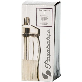 Сахарница с дозатором, объем 260 мл, PASABAHCE "Black&White", фирменная подарочная упаковка, 80078