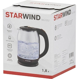 Чайник Starwind SKG1052 1.8л. 1500Вт темно-коричневый/бронзовый (стекло)