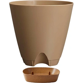 Горшок д/цветов WOOD D200мм 4л молочный шоколад/бук IG610110047