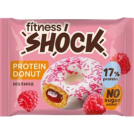 Печенье FitnesSHOCK Донат с малиновый начинкой, 70г