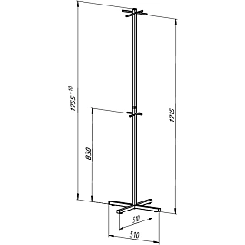 Вешалка TI_напольная Нерли-1, черный муар