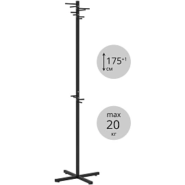 Вешалка TI_напольная Нерли-4, черный муар