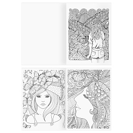 Раскраска А4, 16 стр., ТРИ СОВЫ "Антистресс. Девушка-загадка