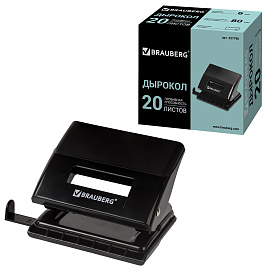 Дырокол BRAUBERG "Black Jack", до 20 листов, черный, 227796 фото Дырокол BRAUBERG "Black Jack", до 20 листов, черный, 227796