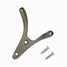 Вешалка настенная УЗК_Крючок двухрожковый StahlBuro 206SN(16164)мат.никель