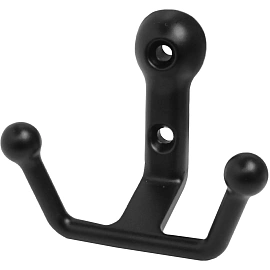 Вешалка настенная УЗК_Крючок двухрожковый StahlBuro 308 BL (16132) мат.чер