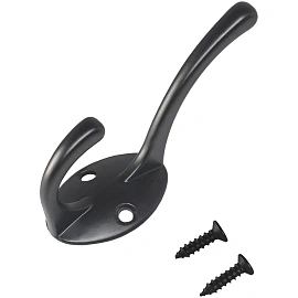 Вешалка настенная УЗК_Крючок двухрожковый StahlBuro 603 BL (16165) мат.чер