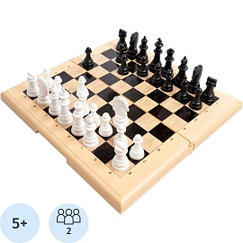 Настольная игра Шашки-Шахматы-Нарды (бол, беж),   03893