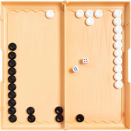 Настольная игра Шашки-Шахматы-Нарды (бол, беж),   03893