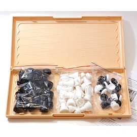 Настольная игра Шашки-Шахматы-Нарды (бол, беж),   03893