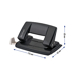 Дырокол Berlingo "Power TX" 10л., металлический, с линейкой, черный фото Дырокол Berlingo "Power TX" 10л., металлический, с линейкой, черный