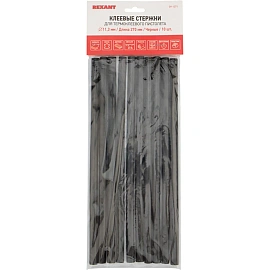 Стержни клеевые O11мм, 270мм, черные (10 шт/уп), хедер REXANT