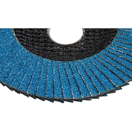 Круг лепестковый торцевой, циркониевый, P40, 125х22,2мм INOX KRANZ