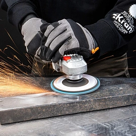 Круг лепестковый торцевой, циркониевый, P40, 125х22,2мм INOX KRANZ