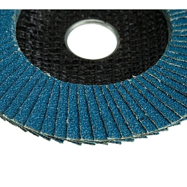 Круг лепестковый торцевой, циркониевый, P80, 125х22,2мм INOX KRANZ