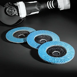 Круг лепестковый торцевой, циркониевый, P80, 125х22,2мм INOX KRANZ