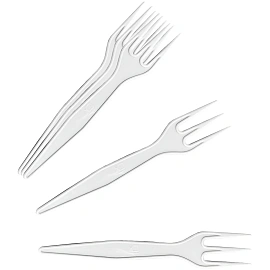 Вилка одноразовая мини прозрачная PS 85мм 50шт/уп