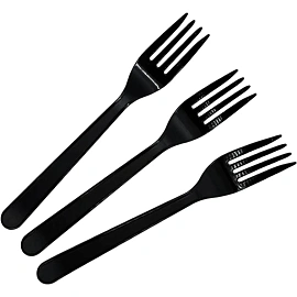 Вилка одноразовая ПРЕМИУМ ПС черная 18см 1500шт/кор