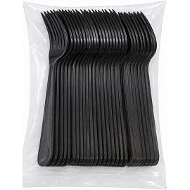 Вилка одноразовая ПРЕМИУМ ПС черная 18см 1500шт/кор